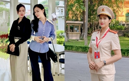 Nhan sắc nữ diễn viên mang quân hàm Thiếu tá công an, vừa 'đối đầu' với Phương Oanh trong 'gió ngang khoảng trời xanh'