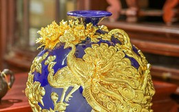 Bình hút tài lộc mạ vàng đắp nổi – quà biếu tặng sang trọng đẳng cấp để luôn được quý nhân nâng đỡ