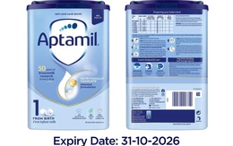 Yêu cầu các sàn thương mại điện tử, website ngừng kinh doanh, gỡ bỏ sữa công thức Aptamil vì nguy cơ mất an toàn