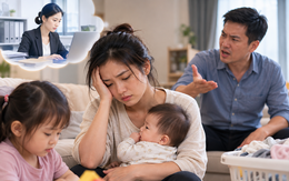 Chồng khuyên vợ nghỉ việc ở nhà chăm con, rồi quay sang chì chiết vợ không kiếm ra tiền