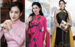 MC Thanh Mai gây chú ý với những thiết kế áo dài Tết vừa truyền thống vừa hiện đại