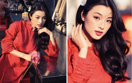 Vợ sắp cưới của nhạc trưởng Dustin Tiêu diện áo dài đỏ gây thương nhớ