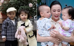 Phương Oanh đăng ảnh Tết của con, cặp song sinh 'chiếm sóng' mạng xã hội vì cực đáng yêu