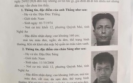Hai cha con quê Nghệ An ra Hà Nội tìm việc rồi mất liên lạc nhiều ngày