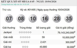 Ngày 10/4, giải độc đắc Vietlott gần 80 tỷ đã tìm về chủ