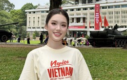 Phương Oanh gây chú ý với hình ảnh lần đầu tại Dinh Độc Lập
