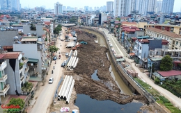 Hà Nội: Hiện trạng ngổn ngang tại dự án thoát nước nghìn tỷ kênh dẫn nước La Khê