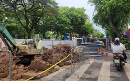 Cận cảnh công trường thoát nước xuyên tâm giữa lòng Hà Nội, 'chạy nước rút' để giảm ngập khu vực cận phố cổ