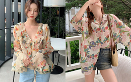 Những kiểu áo hoa “phủ sóng” hè 2026