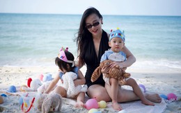 Phương Oanh diện bikini thoải mái chia sẻ khoảnh khắc rạng rỡ bên 2 con