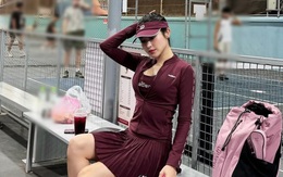 Á hậu Huyền My gợi cảm trên sân pickleball