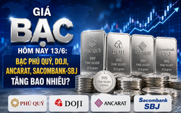 Giá bạc hôm nay 13/6: Bạc Phú Quý, Doji, Ancarat, Sacombank-SBJ tăng bao nhiêu?