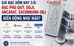 Giá bạc hôm nay 2/6: Bạc Phú Quý, Doji, Ancarat, Sacombank-SBJ biến động như nào?
