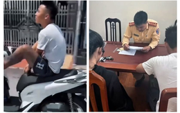 Tịch thu xe SH của thanh niên 17 tuổi thể hiện lái xe bằng chân