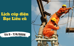 Lịch cúp điện Cà Mau (Bạc Liêu cũ) từ ngày 5 – 7/6/2026: Cúp điện từ sáng sớm hàng loạt khu dân cư