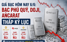 Giá bạc hôm nay 6/6: Bạc Phú Quý, Doji, Ancarat, Sacombank-SBJ thấp kỷ lục