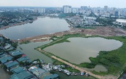 Hồ điều hòa Phú Đô gấp rút hoàn thiện để chống ngập phía Tây Hà Nội