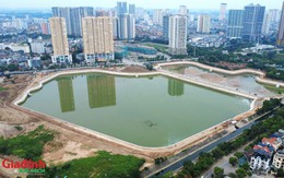 Diện mạo hồ điều hòa hơn 600 tỷ đồng sắp vận hành 'tháo gỡ' điểm nghẽn ngập úng phía Tây Hà Nội
