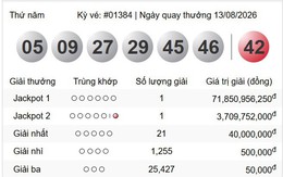 Hôm nay 13/8 có 2 người cùng trúng Vietlott với tổng giá trị giải thưởng lên tới hơn 75 tỷ đồng