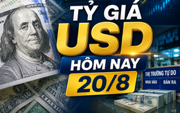 Tỷ giá USD hôm nay 20/8: Đồng Đô la Mỹ suy yếu cả khối ngân hàng và 'chợ đen'
