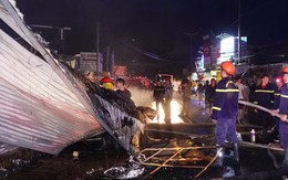 Hiện trường vụ cháy chợ Đắk Sắk ở Lâm Đồng, thiệt hại hơn 4 tỷ đồng