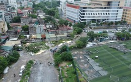 Cận cảnh tuyến Phạm Hùng - Lê Đức Thọ bắt đầu giải tỏa mặt bằng chuẩn bị thi công