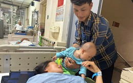 MS 1117: Xót xa cảnh chồng vừa bế con 6 tháng tuổi vừa chăm vợ nằm viện vì chấn thương cột sống sau tai nạn