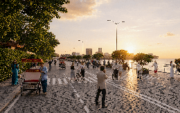 Chi tiết không gian khu vực hồ Tây và tuyến đường giao thông cảnh quan ven hồ sau cải tạo