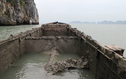 Bắt tàu đổ gần 300m3 bùn thải xuống Vịnh Hạ Long