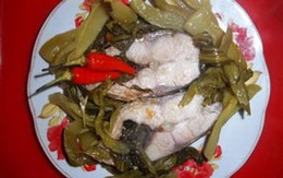 Cá bè kho dưa cải