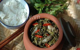 Dân dã với cá kho dưa sắn