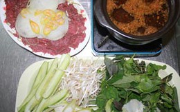 Lẩu bò nhúng giấm chua cay