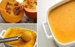 Làm bí ngô nghiền cho bé