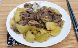 Dưa cải chua trộn bắp bò