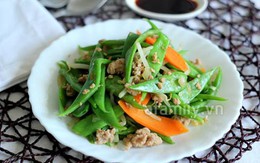Thịt băm xào đậu - giản dị mà ngon