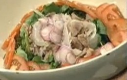 Lạ miệng cải xoong trộn thịt bò