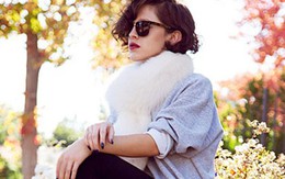 Làm điệu với khăn quàng ngày đầu đông