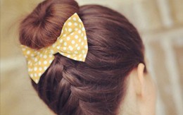 Tóc búi cao cho nàng yêu khăn len