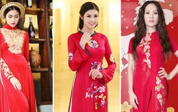 Mỹ nhân Việt dịu dàng áo dài đón xuân