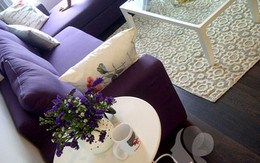 Ngắm căn hộ 80m² màu tím kiêu sa
