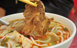 Bún pín bò, lưỡi bò giòn sần sật phố Hòa Mã