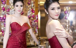 Đẹp rực rỡ như Hoa hậu Ngọc Hân diện sắc đỏ