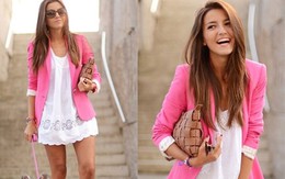 Ngọt ngào ngày xuân với áo hồng xinh xắn