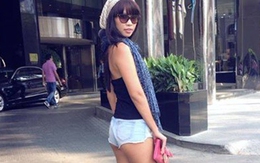 Nóng mặt vì quần 5cm dạo phố của Hà Anh