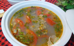 Canh riêu hến chua chua ngon miệng