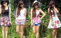 Mix váy áo hoa xinh xắn đón nắng hè