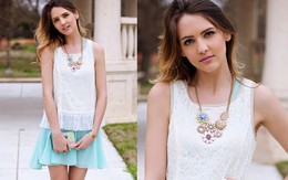 Diện xanh bạc hà dịu mát ngày hè