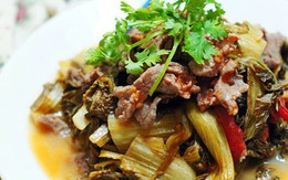 Chua giòn ngon miệng với món dưa xào thịt bò