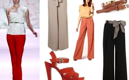 Cách mix quần ống rộng cho nàng công sở