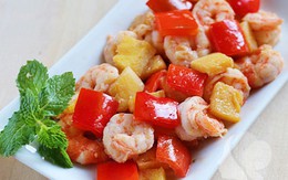Tôm xào chua ngọt cho ngày mát trời